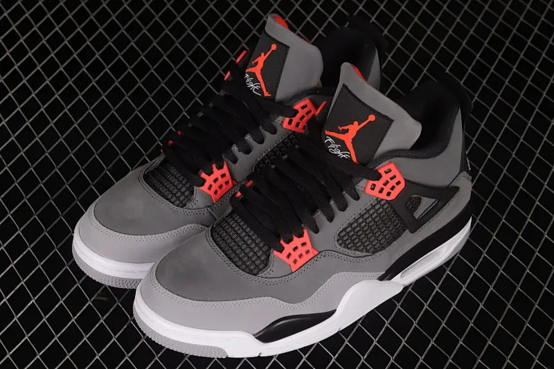 All categories Air Jordan Jordan series basketball shoes Air Jordan 4 foreign trade version Air Jordan 4 Retro "Infrared" AJ4 Joe 4 black gray infrared DH6927-061